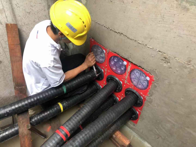 Cable seal in Suzhou Metro Line3 110kv main substation projec